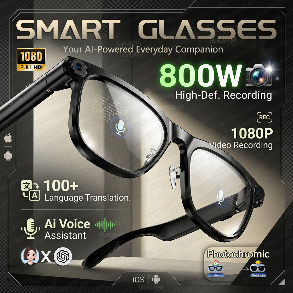 Audio Music Image - Lunettes intelligentes AI pour hommes, vente